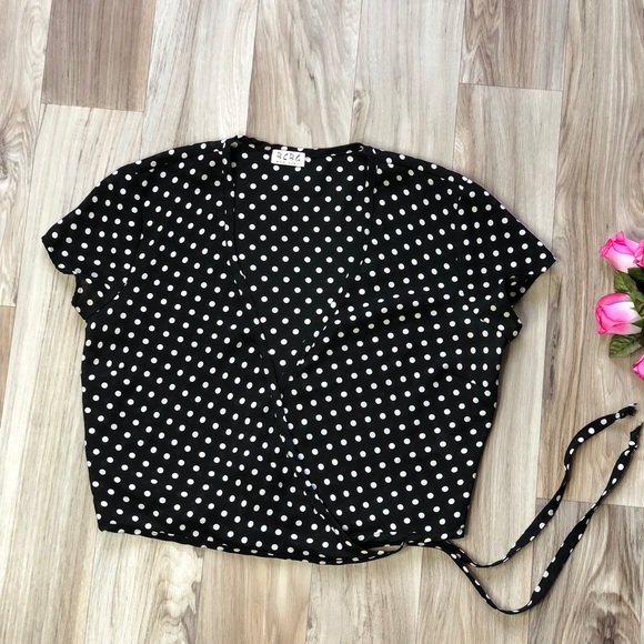 Vintage BCBG max  Azria polkadot crop top - Picture 2 of 6